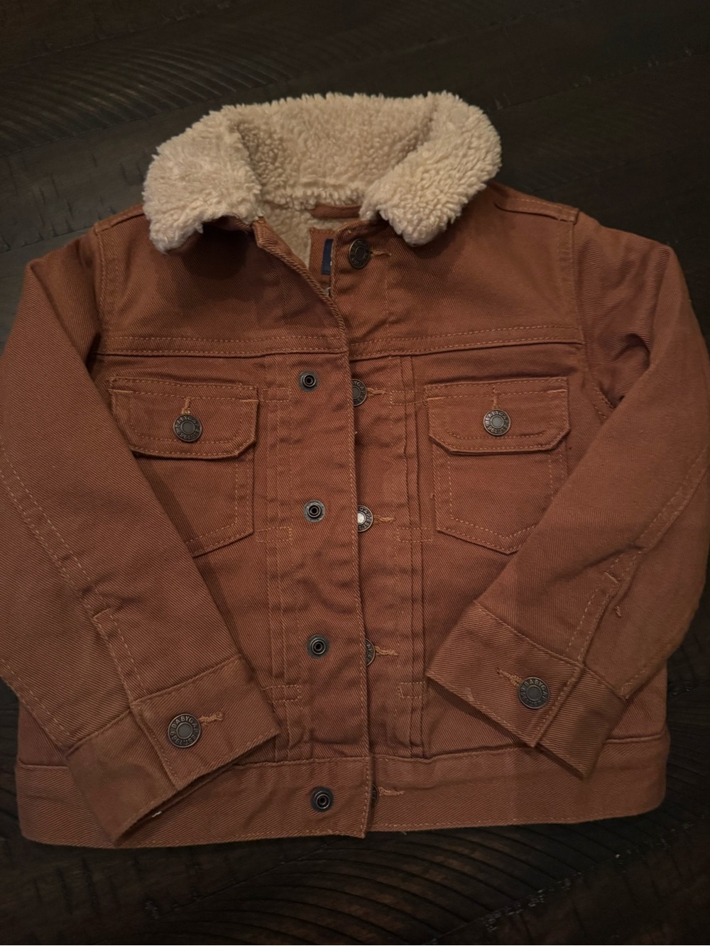2T GAP Kids Rust Brown Sherpa-Lined Casual Jacket